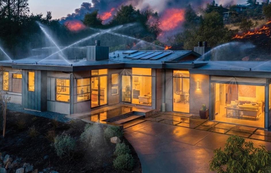 Flame Guard Systems - Website Image - house with sprinklers RESIZED 943x602